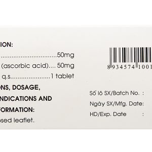 Rutin-Vitamin C trị trĩ, suy giãn tĩnh mạch (10 vỉ x 10 viên)