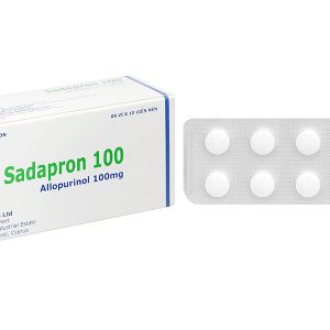 Sadapron 100 trị chứng tăng acid uric tiên phát hoặc thứ phát (5 vỉ x 10 viên)