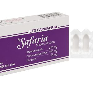 Viên đặt âm đạo Safaria trị nhiễm khuẩn, nhiễm nấm âm đạo (2 vỉ x 5 viên)
