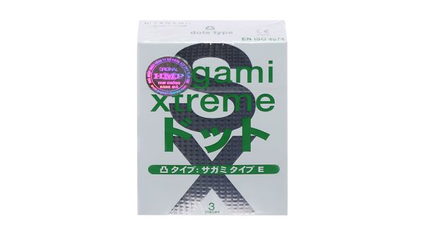 Bao cao su Sagami Xtreme gân nổi, có gai 52mm hộp 3 cái
