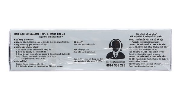 Bao cao su Sagami Xtreme gân nổi, có gai 52mm hộp 3 cái