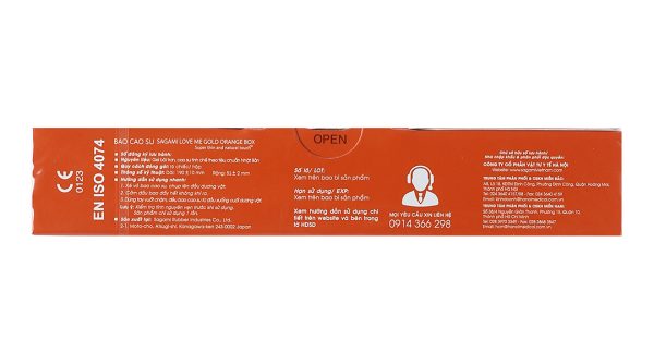 Bao cao su Sagami Xtreme siêu mỏng 52mm hộp 10 cái