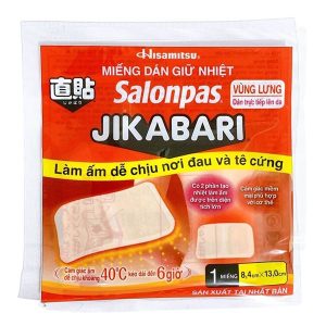 Miếng dán giữ nhiệt Salonpas Jikabari làm ấm, giảm đau (8.4cm x 13cm) gói 1 miếng
