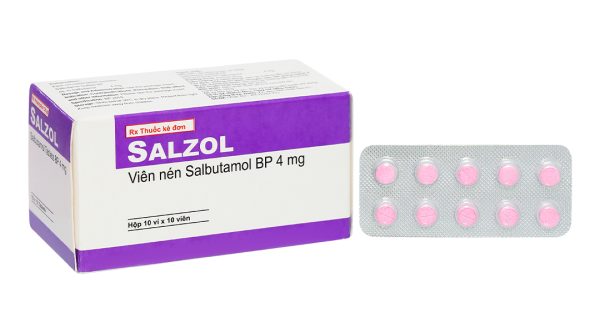 Salzol 4mg trị các chứng hen suyễn, khó thở liên tục (10 vỉ x 10 viên)