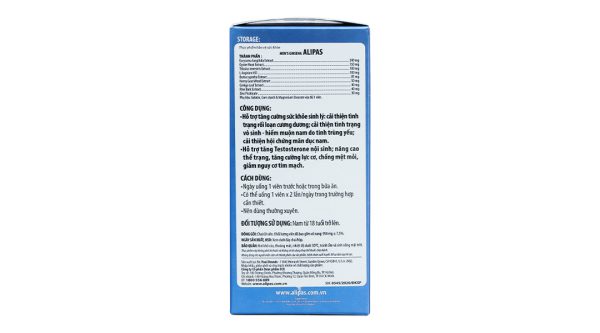 Ecogreen Men’s Ginseng Alipas hỗ trợ tăng cường sức khỏe sinh lý nam chai 60 viên