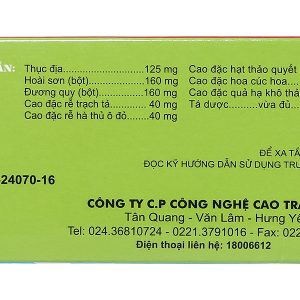 Sáng mắt Traphaco trị các bệnh về mắt, suy giảm thị lực (10 vỉ x 10 viên)