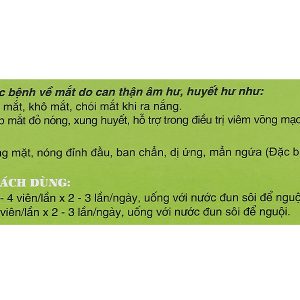 Sáng mắt Traphaco trị các bệnh về mắt, suy giảm thị lực (10 vỉ x 10 viên)