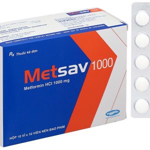 Metsav 1000 điều trị đái tháo đường (10 vỉ x 10 viên)