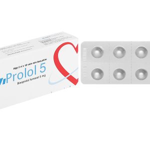 SaViProlol 5 trị tăng huyết áp, đau thắt ngực (3 vỉ x 10 viên)