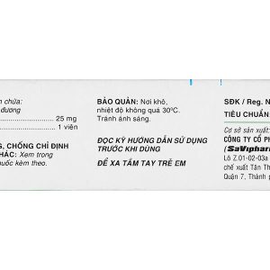 SaVi Quetiapine 25 trị tâm thần phân liệt, rối loạn lưỡng cực (3 vỉ x 10 viên)