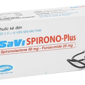 Savispirono - Plus trị phù, tăng huyết áp (2 vỉ x 10 viên)