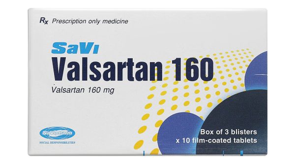 Savi Valsartan 160 trị tăng huyết áp, suy tim (3 vỉ x 10 viên)