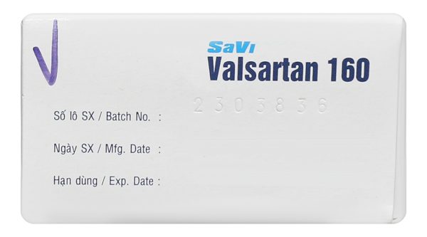 Savi Valsartan 160 trị tăng huyết áp, suy tim (3 vỉ x 10 viên)