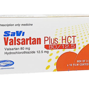 SaVi Valsartan Plus HCT 80/12.5 trị tăng huyết áp (3 vỉ x 10 viên)