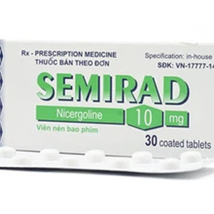 Semirad 10mg trị rối loạn tuần hoàn não (3 vỉ x 10 viên)