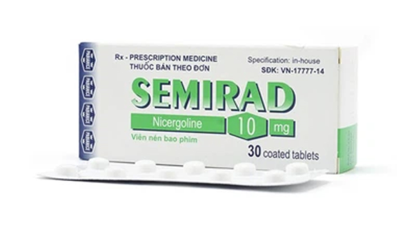 Semirad 10mg trị rối loạn tuần hoàn não (3 vỉ x 10 viên)
