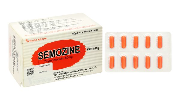 Semozine 80mg tăng cường miễn dịch, hỗ trợ trị nhiễm khuẩn hô hấp (6 vỉ x 10 viên)