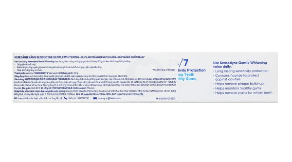 Kem đánh răng Sensodyne Gentle Whitening giúp làm trắng răng tuýp 100g