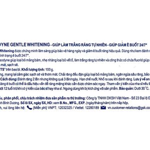 Kem đánh răng Sensodyne Gentle Whitening giúp làm trắng răng tuýp 100g