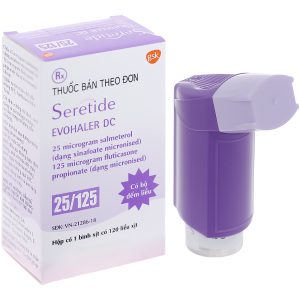 Thuốc xịt khí dung Seretide Evohaler DC 25/125mcg trị hen suyễn bình 120 liều xịt