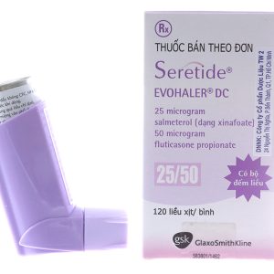 Thuốc xịt khí dung Seretide Evohaler DC 25/50 trị hen suyễn bình 120 liều xịt