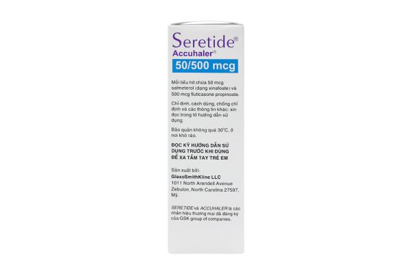 Bột hít phân liều Seretide Evohaler 50/500mcg trị hen suyễn bình 60 liều hít