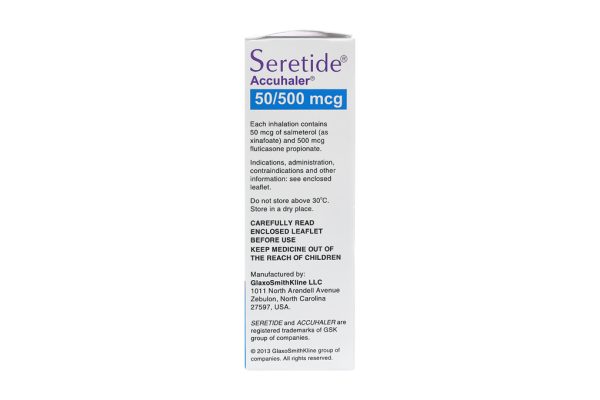 Bột hít phân liều Seretide Evohaler 50/500mcg trị hen suyễn bình 60 liều hít