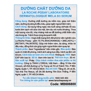 Serum La Roche Posay Mela B3 dưỡng sáng da, mờ thâm nám chai 30ml
