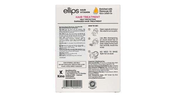 Serum dưỡng tóc Ellips Hair Vitamin giúp phục hồi tóc hư tổn hộp 12 viên