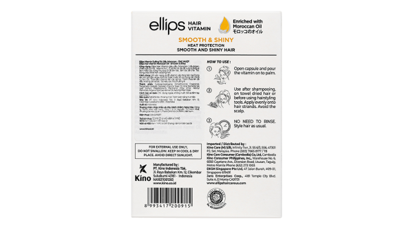 Serum dưỡng tóc Ellips Hair Vitamin giúp tóc óng mượt hộp 12 viên