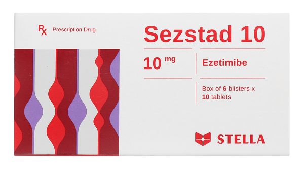 Sezstad 10 trị tăng cholesterol máu nguyên phát (6 vỉ x 10 viên)