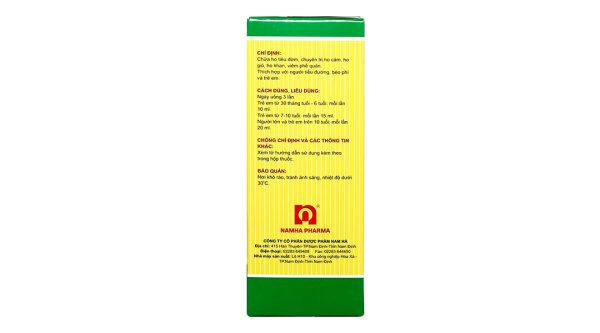 Siro Bổ Phế Nam Hà Chỉ Khái Lộ KĐ trị ho, viêm phế quản chai 125ml