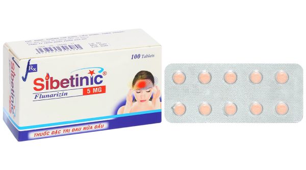 Sibetinic 5mg trị đau nửa đầu (10 vỉ x 10 viên)