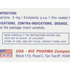 Sibetinic 5mg trị đau nửa đầu (10 vỉ x 10 viên)