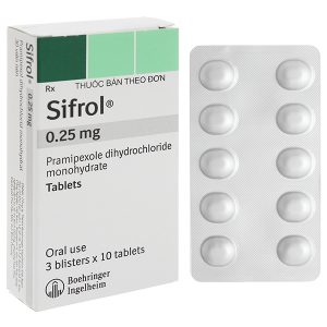 Sifrol 0.25mg trị Parkinson (3 vỉ x 10 viên)
