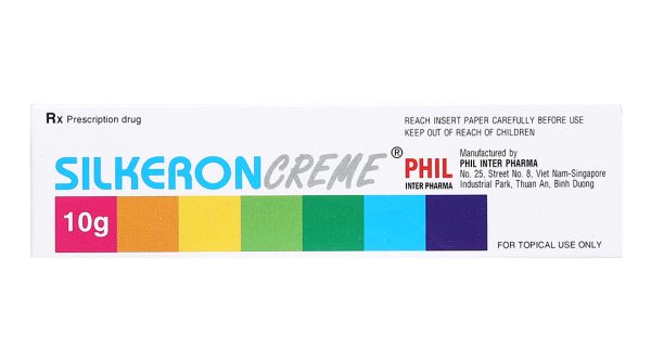 Silkeron Creme trị bệnh ở da do dị ứng, viêm da do bội nhiễm tuýp 10g