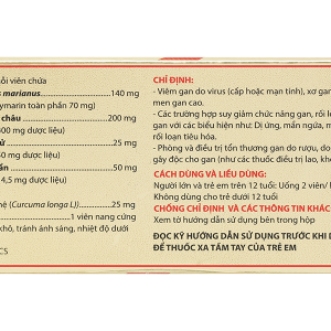 Silymax Complex trị viêm gan do virus, gan nhiễm mỡ (6 vỉ x 10 viên)