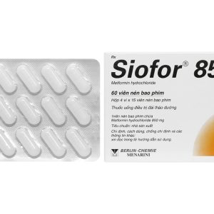 Siofor 850 trị đái tháo đường tuýp 2 (4 vỉ x 15 viên)