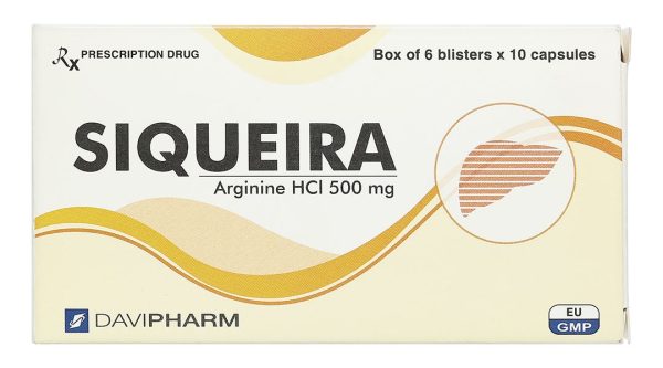 Siqueira 500mg trị tăng amoniac huyết (6 vỉ x 10 viên)
