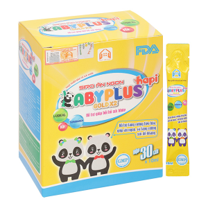 Siro ăn ngon Baby Plus Gold x2 giúp bồi bổ sức khỏe, tăng cường tiêu hóa hộp 30 gói x 10ml