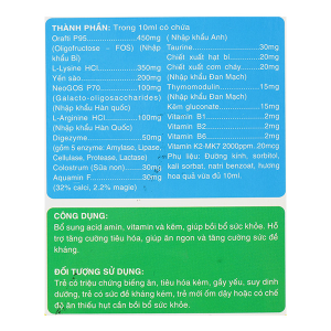 Siro ăn ngon Baby Plus Gold x2 giúp bồi bổ sức khỏe, tăng cường tiêu hóa hộp 30 gói x 10ml