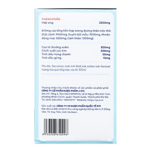 Siro Bổ phế JV giúp giảm ho, giảm đau rát họng hộp 20 ống x 10ml