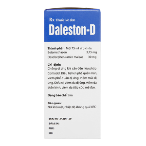 Siro Daleston-D chống dị ứng, trị viêm đường hô hấp trên chai 75ml