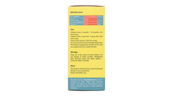 Siro ErgoPharma Bestical hỗ trợ xương và răng chắc khỏe chai 120ml