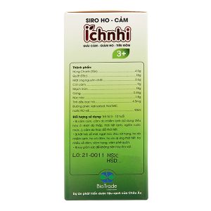 Siro ho cảm Ích Nhi 3+ hỗ trợ giảm ho, tăng đề kháng chai 90ml