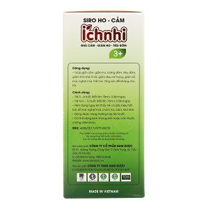 Siro ho cảm Ích Nhi 3+ hỗ trợ giảm ho, tăng đề kháng chai 90ml