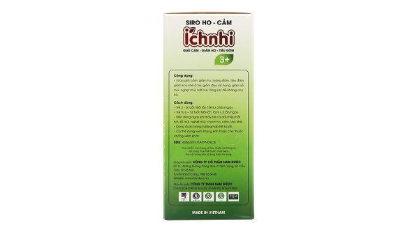 Siro ho cảm Ích Nhi 3+ hỗ trợ giảm ho, tăng đề kháng chai 90ml