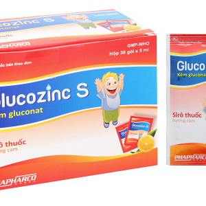 Sirô thuốc Glucozinc S bổ sung kẽm, trị thiếu kẽm (30 gói x 5ml)