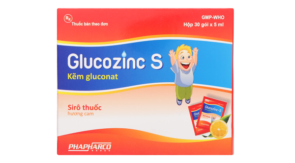 Sirô thuốc Glucozinc S bổ sung kẽm, trị thiếu kẽm (30 gói x 5ml)