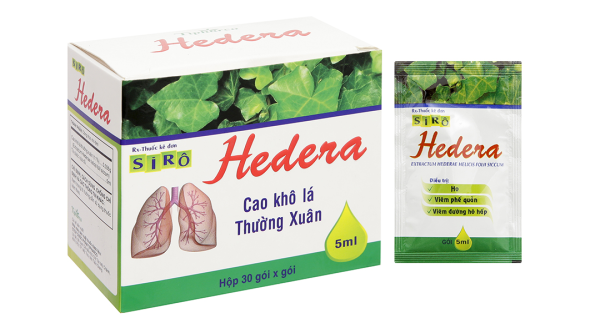 Sirô Hedera trị triệu chứng viêm phế quản, viêm đường hô hấp kèm ho (30 gói x 5ml)